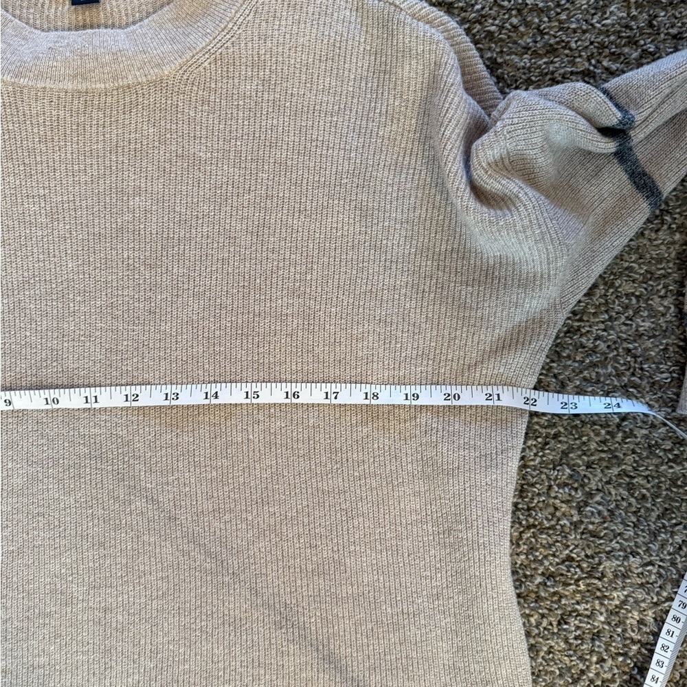 American Eagle Outfitters Women's Taupe Sweater with Black Stripes - Picture 6 of 7
